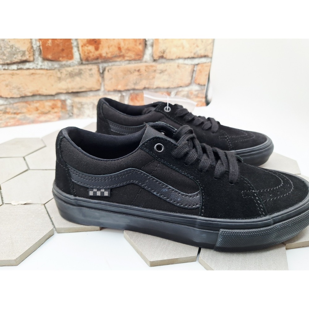 Vans BMX Skate SK8 Low Pro BMX Triple Black Men Sz 7 Boys Sz 7Y Popcush Rare - Picture 9 of 10
